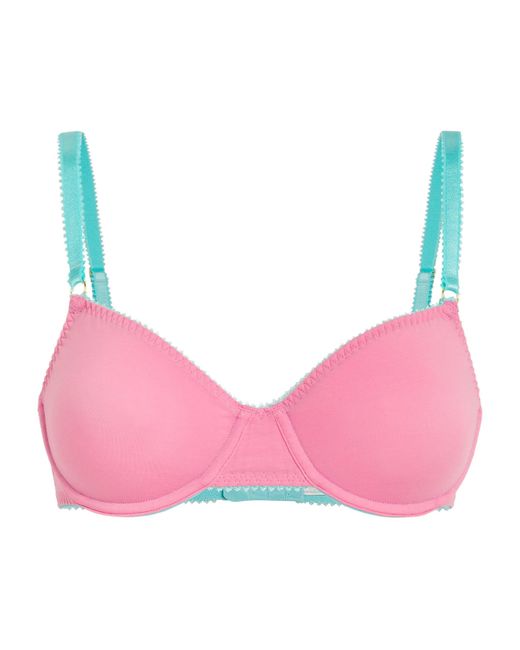 Dora Larsen Pink Organic Cotton Blend Lana Underwire Bra