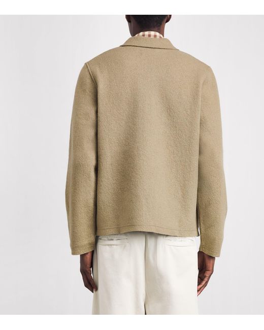 Samsøe & Samsøe Green Wool Hannes Overshirt for men