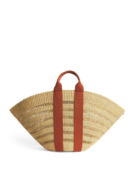 Muuñ Brown Maxi Straw Sophie Tote Bag