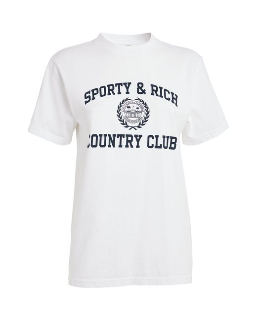 Sporty & Rich White Varsity Crest T-shirt