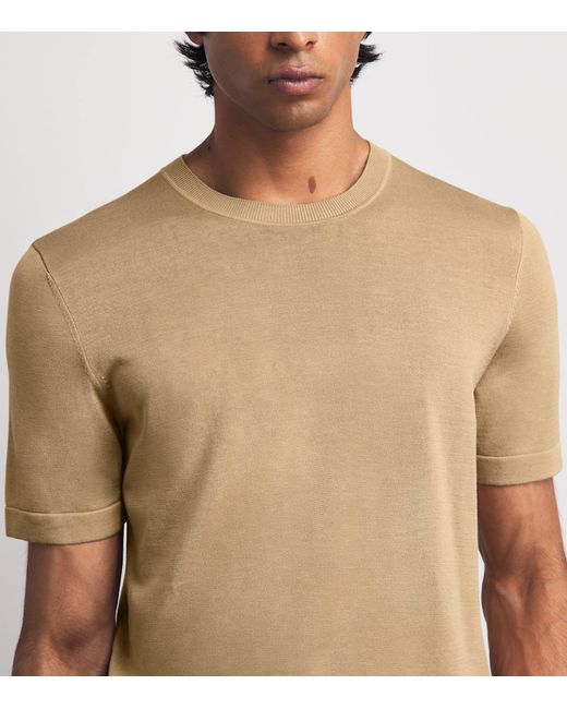 Sandro Natural Knitted T-Shirt for men