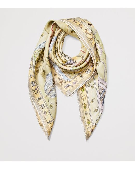 Aspinal Natural Silk Great British Season Scarf