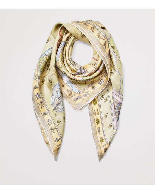 Aspinal Natural Silk Great British Season Scarf