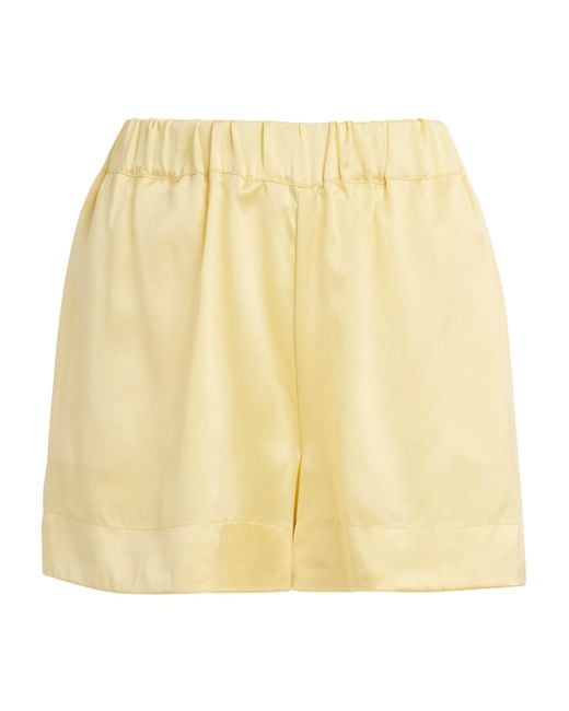 Asceno Natural Silk London Pyjama Shorts