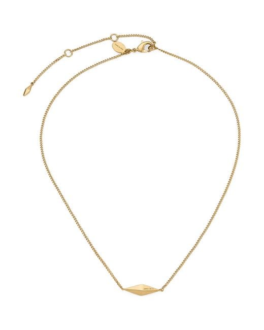 Jimmy Choo Metallic Diamond Fine Chain Necklace