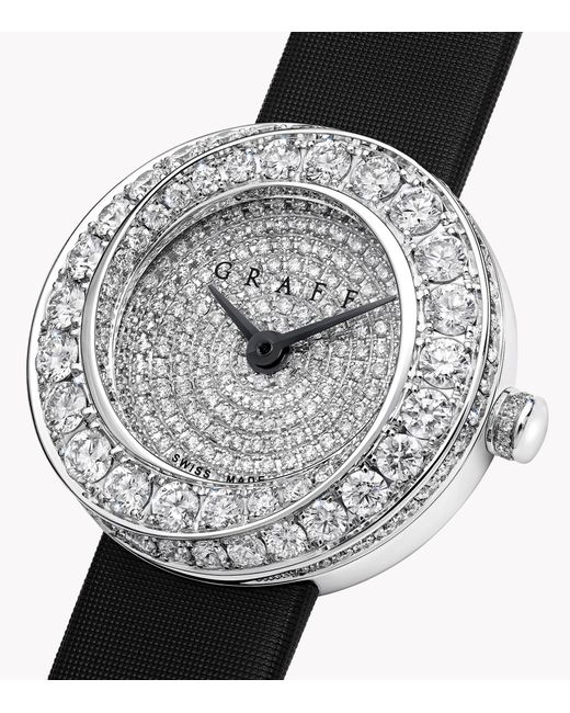 Graff White Gold And Diamond Spiral Watch 23mm