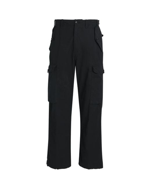 Polo Ralph Lauren Black Ripstop Canvas Cargo Trousers for men