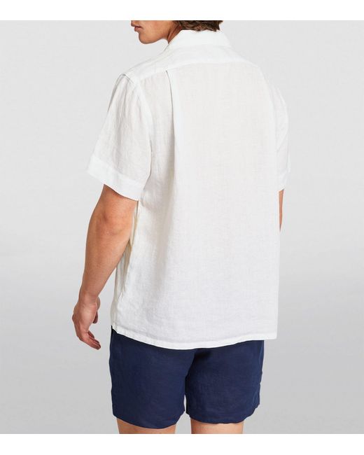 Polo Ralph Lauren White Linen Clady Polo Shirt for men