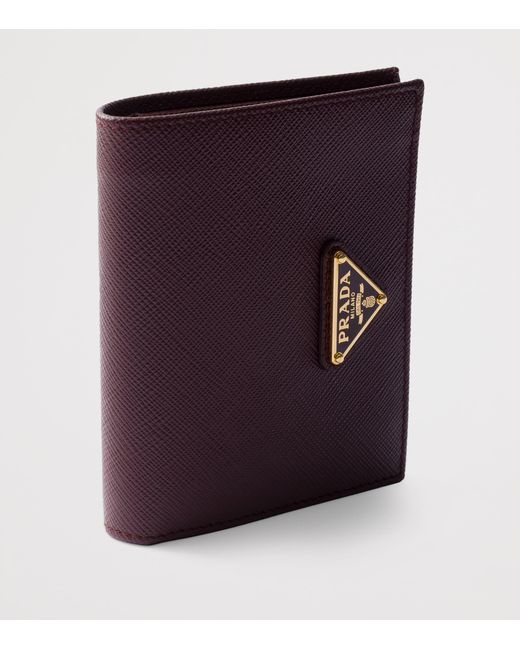 Prada Purple Small Saffiano Leather Bifold Wallet