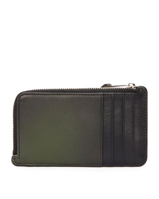 Loewe Black Leather Puzzle Edge Zipped Card Holder for men