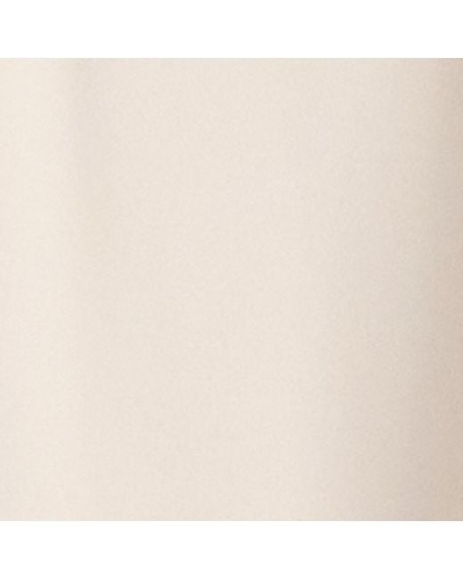 Agnona White Satin-Trim A-Line Midi Skirt