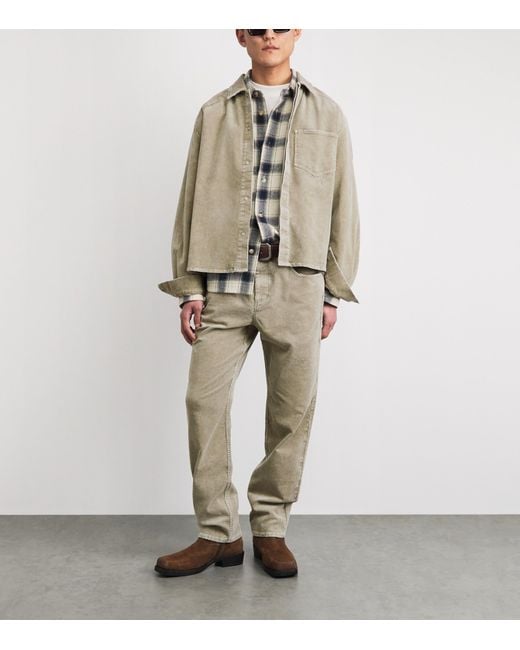 Represent Natural Corduroy Straight Trousers for men