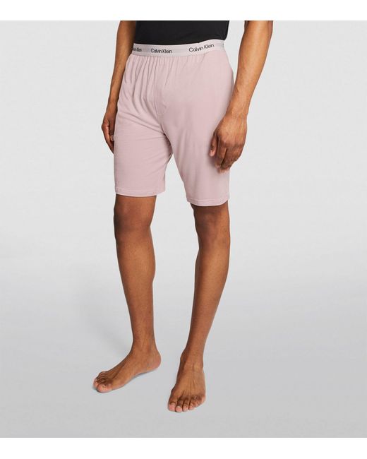 Calvin Klein Gray Modal Lounge Shorts for men
