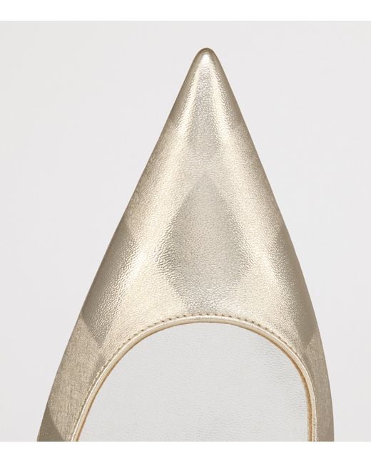 Christian Louboutin Natural Miss Z Laminated Nappa Leather Pumps 100