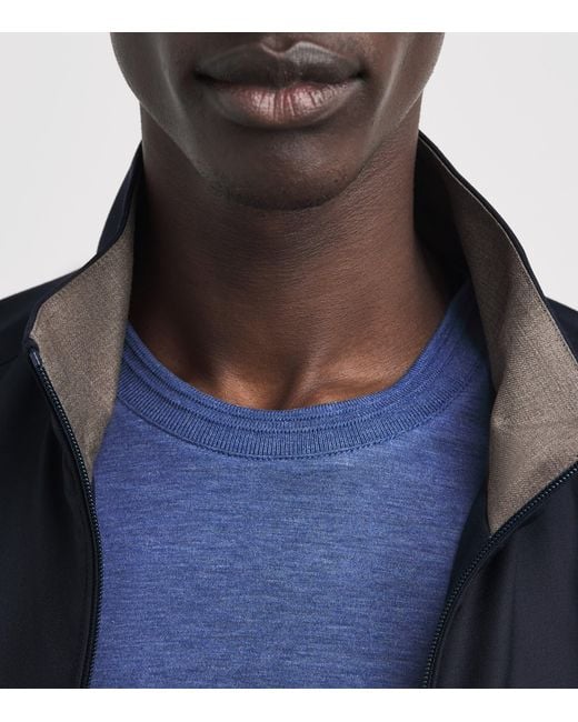 Paul & Shark Blue Cotton-Silk Melange T-Shirt for men