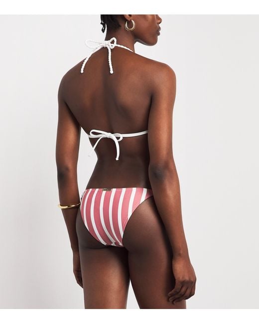 Heidi Klein Pink Striped Tramonti Bikini Top