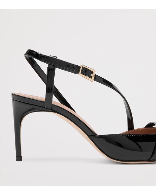 Malone Souliers Black Patent Leather Valeria Slingback Pumps 70