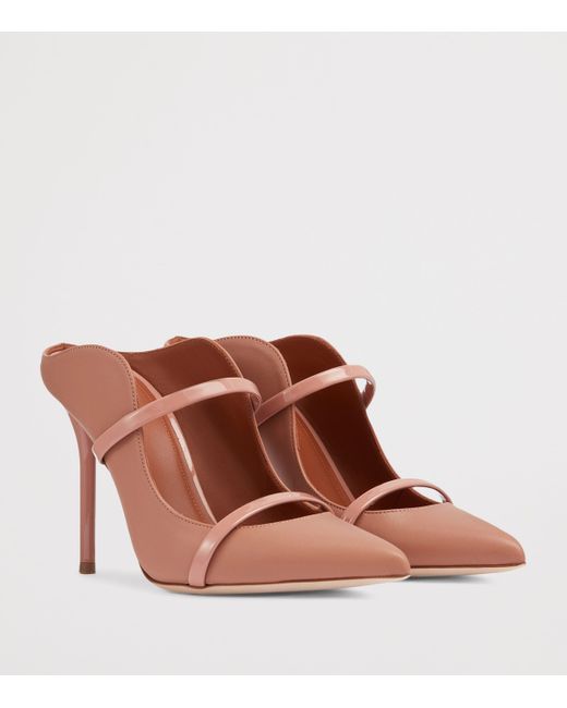 Malone Souliers Pink Leather Maureen Mules 100