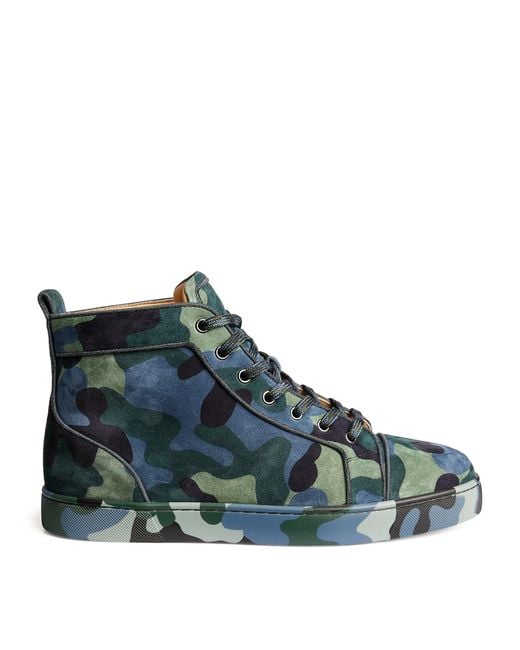 Christian Louboutin Red Louis Orlato Camo High-top Sneakers for men