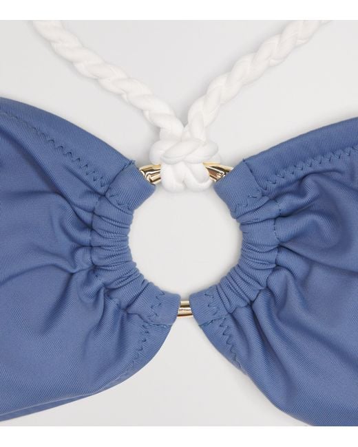 Heidi Klein Blue Cetara Bikini Top