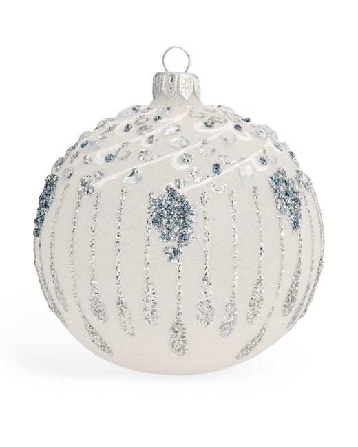 Harrods Metallic Glass Embellished Bauble