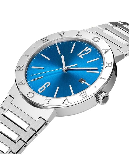 BVLGARI Blue Stainless Steel Watch 41mm for men