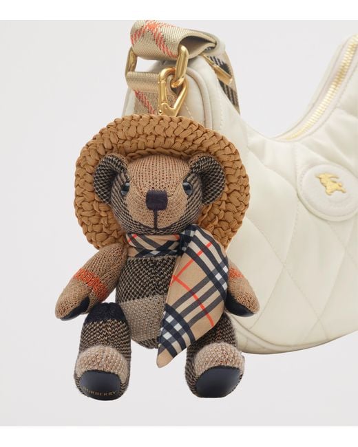 Burberry Natural Scarf And Hat Thomas Bear Charm