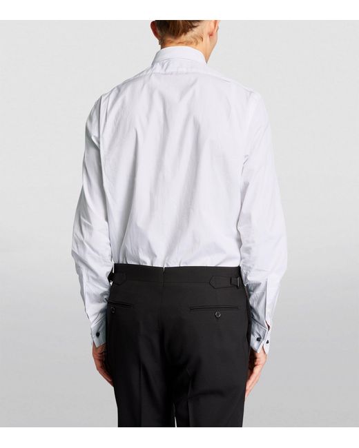 Polo Ralph Lauren White Cotton Tuxedo Shirt for men