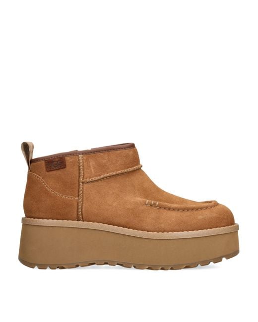 Ugg Brown Suede Cityfunc Ultra Mini Boots 60