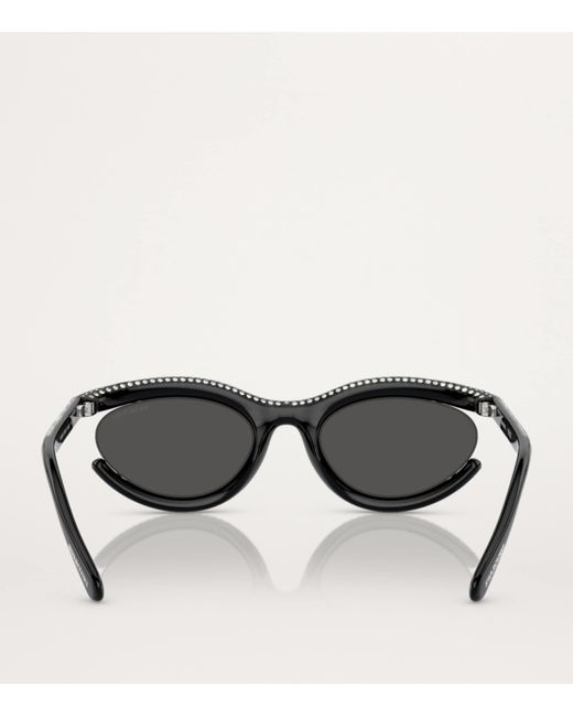 Swarovski Gray Oval Sk6006 Sunglasses