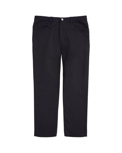Giorgio Armani Blue Linen-cotton Straight Jeans for men