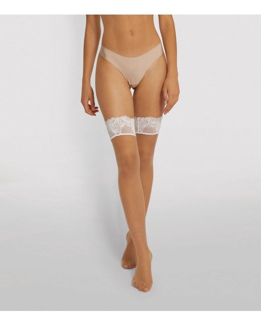 Wolford Natural Nude 8 Lace Stay-Up Stockings