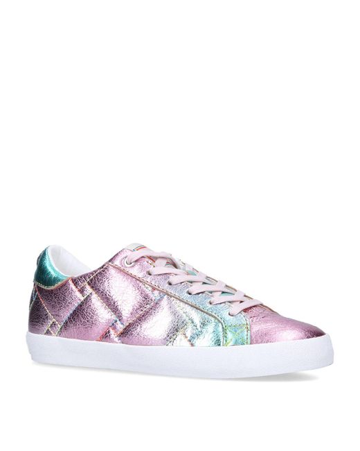 Kurt Geiger Leather Metallic Lexi Eagle Sneakers in Pink | Lyst Canada