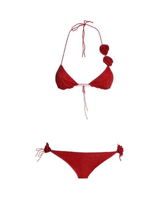 Oseree Red Lumière Rose Microkini Bikini