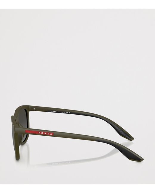 Prada Linea Rossa Gray Pillow Sunglasses for men