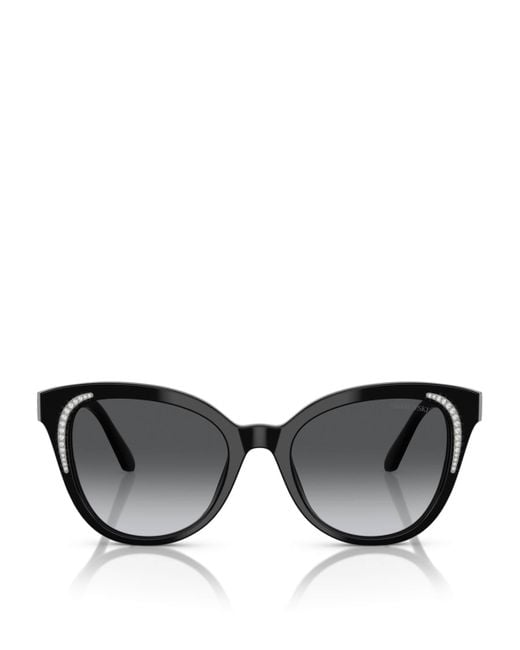 Swarovski Black Acetate Sk6031 Sunglasses