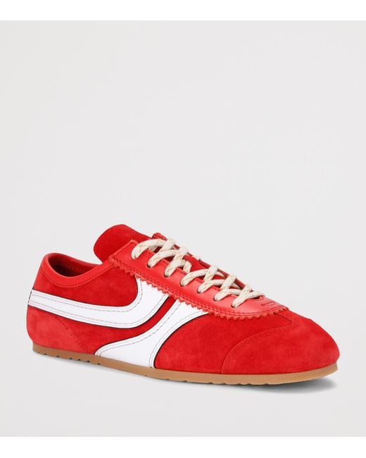 Dries Van Noten Red Suede Dustin Sneakers