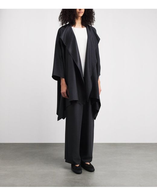 Eskandar Black Silk Plissé Jacket