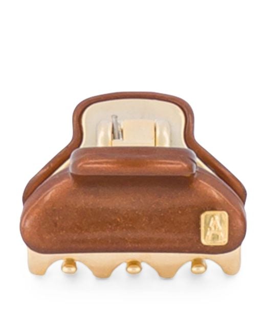 Alexandre De Paris Orange Mini-Plated Claw Hair Clip