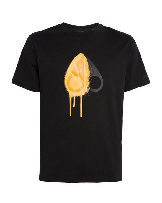 Moose Knuckles Black Logo Augustine T-shirt for men