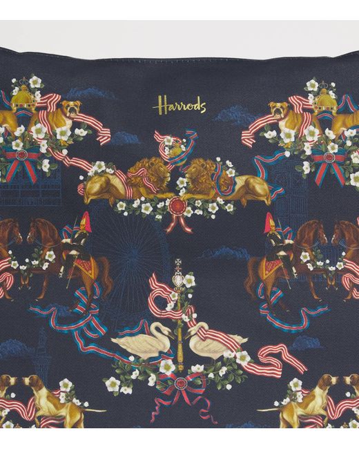 Harrods Blue Large Great British Tote Bag