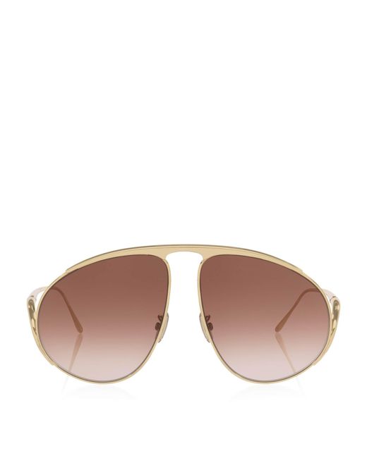 Loewe Brown Hillock Pilot Sunglasses