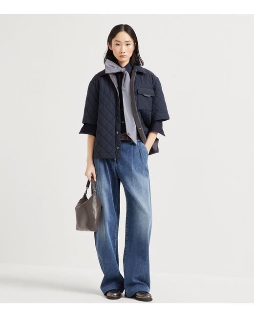Brunello Cucinelli Blue Comfort Cotton Loose Jeans