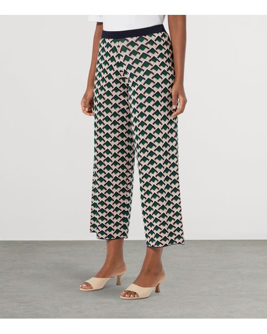 Marina Rinaldi Green Knitted Tolone Trousers