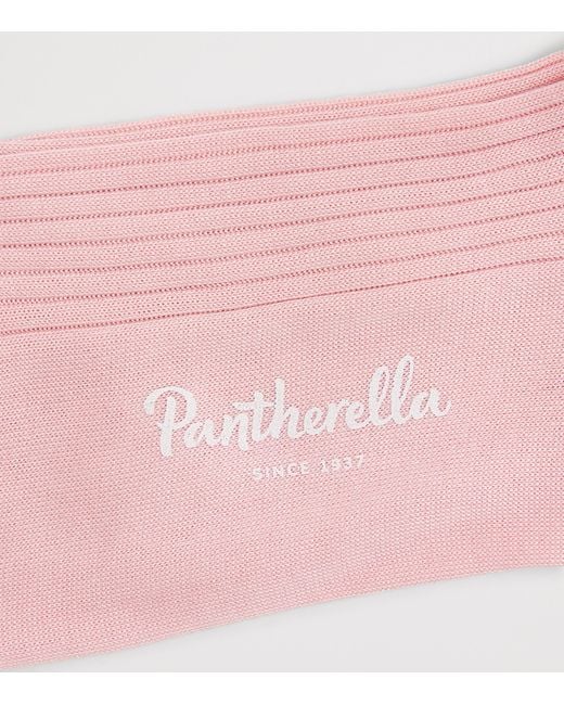 Pantherella Pink Ribbed Danvers Socks for men