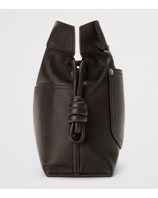 Loewe Black Medium Calfskin Flamenco Panta Clutch Bag