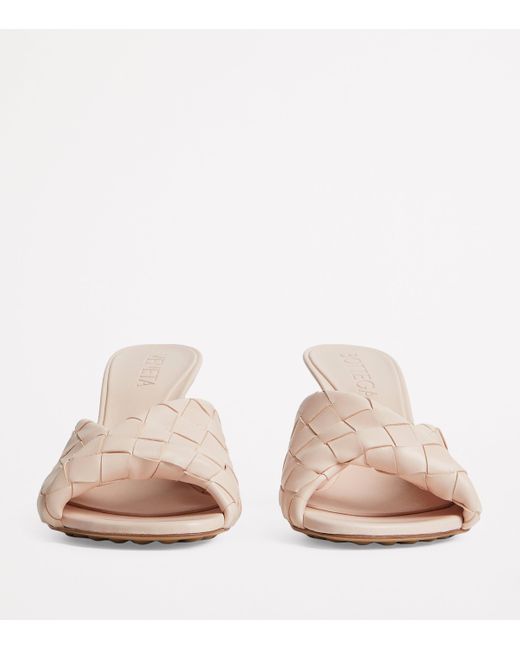 Bottega Veneta Pink Leather Intrecciato Blink Mules 80