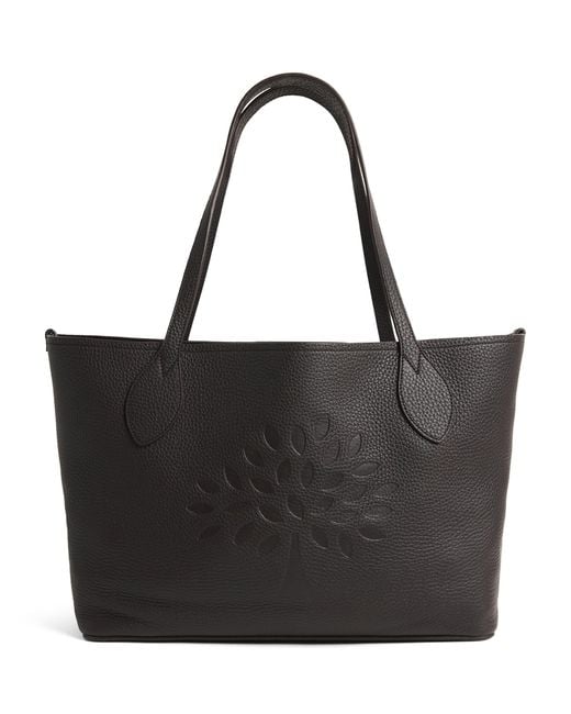 Mulberry Black Grained Leather Tree Tote Bag