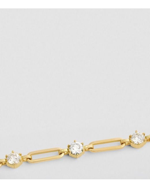 Jade Trau Metallic Yellow Gold And Diamond Phoebe Bracelet