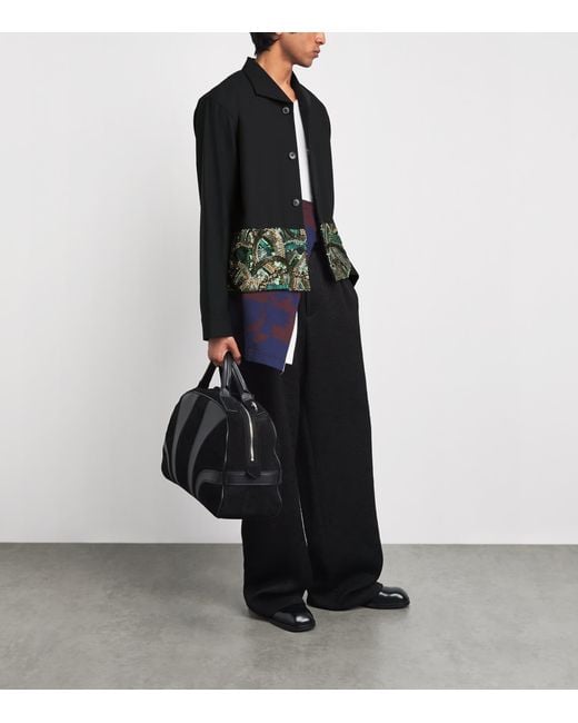 Dries Van Noten Black Cotton-Wool Sequin Jacket for men